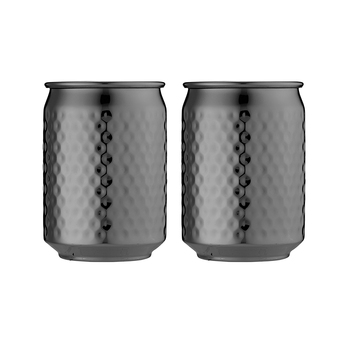 2pc Tempa Spencer Hammered Black Tumbler