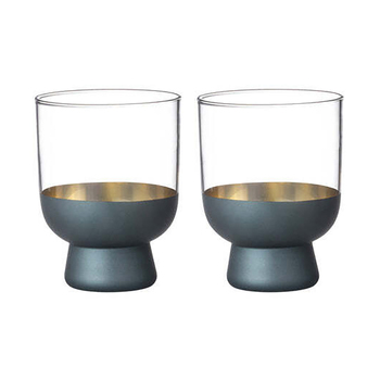 2pc Tempa Aria Aqua Glass Tumbler