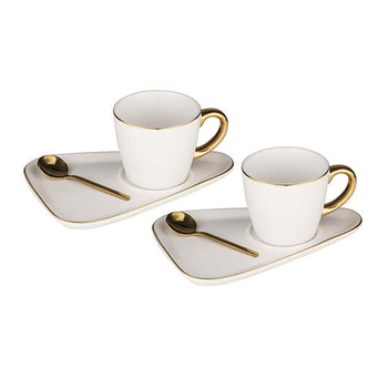 6pc Tempa Asteria Espresso Set White