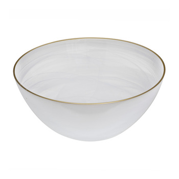 Ismay Round 2.75L Salad Glass Bowl Serving Dish - White