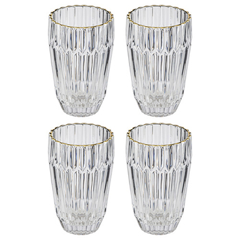 4PK Amara 300ml Highball Glass Tumbler Drink Cup - Clear