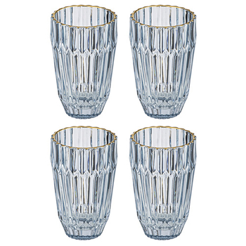 4PK Amara 300ml Highball Glass Tumbler Drink Cup - Blue