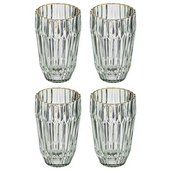 4PK Amara 300ml Highball Glass Tumbler Drink Cup - Sage