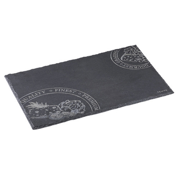 Tempa Tuscany Food Serving Slate Grazing Board 46x30x1cm Black