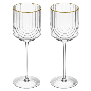 2pc Tempa Florence 350ml Stemmed Wine Glass - Clear