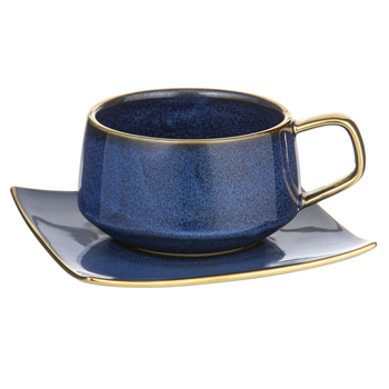 Tempa Rae New Bone China 320ml Cup & Saucer - Midnight Blue