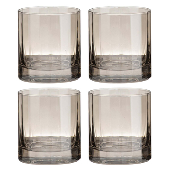 4PK Tempa Ava 305ml/9cm Crystal Whisky Glass Tumbler Set - Champagne