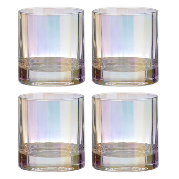 4PK Tempa Ava 305ml/9cm Crystal Whisky Glass Tumbler Set - Opal