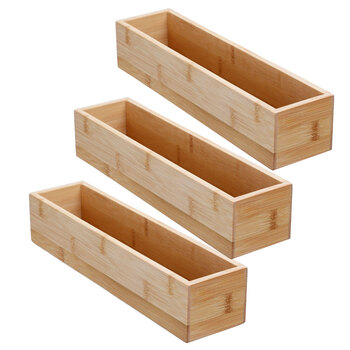 3PK Boxsweden Bamboo Organisation Tray 30X7.5X7cm