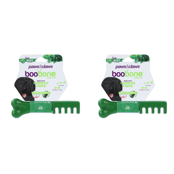 2x Paws & Claws Boobone Toothbrush Mint 18.5cm