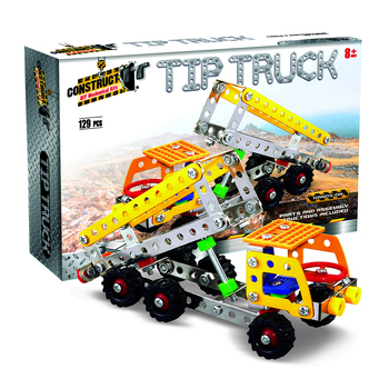 129pc Construct IT DIY Tip Truck Toy w/ Tools Kit Kids 8y+