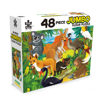 48pc Puzzle Master Jumbo Floor Aussie Animals Jigsaw Puzzle Kids 3y+