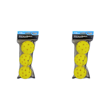 2x 3pc Formula Sports Pickleball Outdoor Balls - Yellow