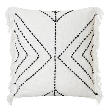 J. Elliot Indra Cushion 50x50cm Ivory & Black