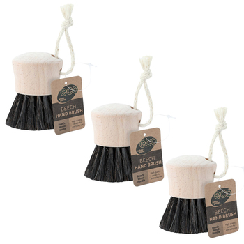 3PK White Glove Eco Beech Hand Brush 6cm