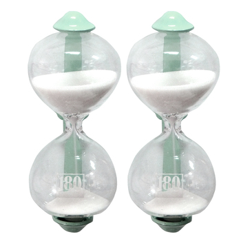 2PK Dulton 3 Minute Magnetic Sandglass Kitchen Timer Mint