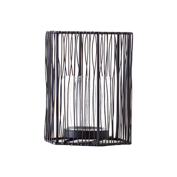 Rayell Votive Candle Holder Metal Large Black 12x16x11cm