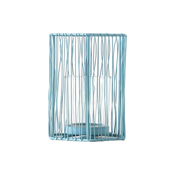 Rayell Votive Candle Holder Metal Large Green Blue 12x16x11cm