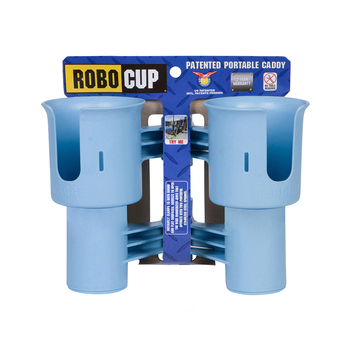 Robo Cup Portable 2-Drink Caddy/Bottle Holder - Light Blue