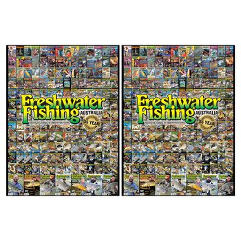 2PK AFN Aluminium 30x40cm Tin Sign Freshwater Fishing Wall Hanging Signage