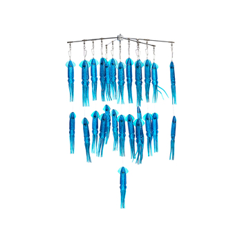 Sea Pro Stainless Steel 24'' Dredge w/ 27 Squids - Blue