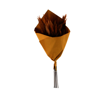 Maine & Crawford 50cm Wheat Bouquet In Paper Wrap Artificial - Brown