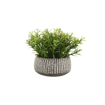 Maine & Crawford 21cm Herb In Cement Pot Artificial Plant