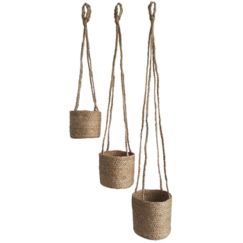 3pc Maine & Crawford Angela 18x16cm Jute Pot Hanger Large - Natural