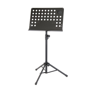 Adam Hall 147cm Music Stand SMS17 w/ Perforated Steel Desk - Black