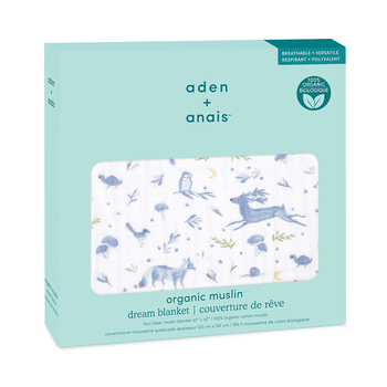 Aden Anais Outdoors Organic 120cm Dream Baby Blanket - Blue