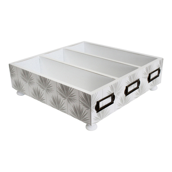 LVD Island Cove Wood 26cm Cutlery/Knick-Knack Tray Home/Kitchen Organiser - WHT