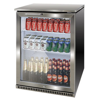 Airflo 133L Commercial Undercounter Back Bar Bottle Chiller Fridge Single Door