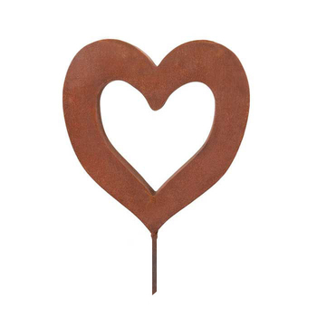 Garden 60cm Metal Heart Sculpture Rust Large Outdoor Decor