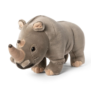 Living Nature 36cm White Rhino Stuffed Animal Plush Kids Toy Grey