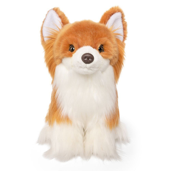 Living Nature 27cm Long Hair Chihuahua Stuffed Animal Plush Kids Toy Orange