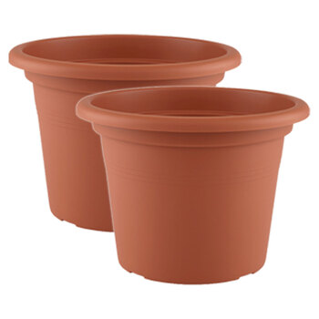 2PK Artevasi Cilindro Indoor/Outdoor Garden Pot 35x24.9cm Terracotta