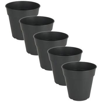 5PK Artevasi Madagascar Indoor/Outdoor Garden Pot 21x20.2cm Anthracite