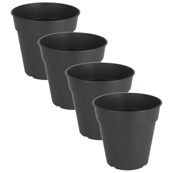 3PK Artevasi Madagascar Indoor/Outdoor Garden Pot 27x25cm Anthracite