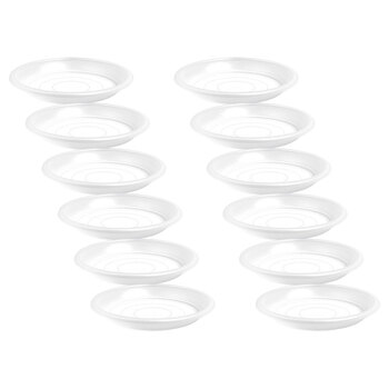 12PK Artevasi Transparent 12cm Saucer Indoor/Outdoor Pot Plant Holder