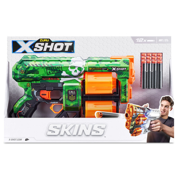 Zuru X-SHOT Skins Dread Blaster Toy Gun w/12 Darts Assorted 8+