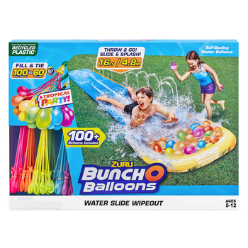 Zuru Bunch O Balloons Tropical Party Water Slide w/100 Water Balloons 5+