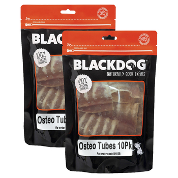 2 x 10pc Blackdog Osteo Tubes Pet/Dog Chew Dried Treats