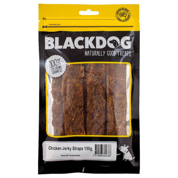 Blackdog Naturally Good Treats 150g Chicken Jerky Straps