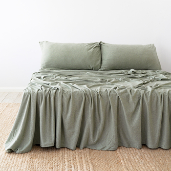 Bambury Size Double BedT Organica Sheet Set Sage Home Bedding