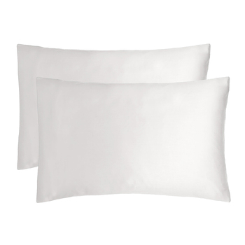 Bambury Home Living Decorative Bamboo Satin Pillowcases White 48 x 73cm