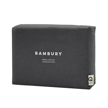 Bambury Size King Single Pinnacle Sheet Set Charcoal Home Bedding