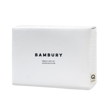 Bambury Size Single Pinnacle Sheet Set White Home Bedding