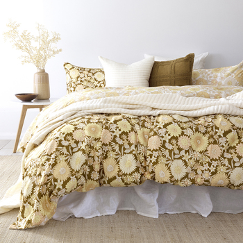 Bambury Daphne Quilt Cover Set Queen Bed Soft Touch Woven Home