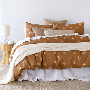 Bambury Ellen Quilt Cover Set Queen Bed Soft Touch Woven Home