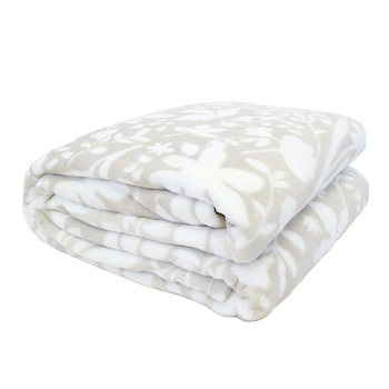 Bambury Liv Ultraplush 280GSM Bedding Blanket Pebble Single